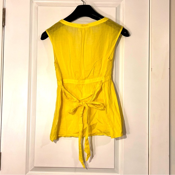 JCrew Linen Yellow Top - Picture 2 of 4